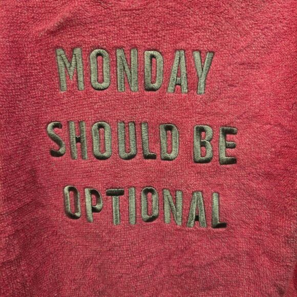 Monday Should Be Optional Pajama Top Hot Pink Size Medium 8-10 (A36) - Picture 3 of 6